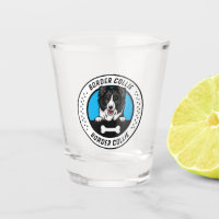 Bordure Collie Peeking Illustration Badge