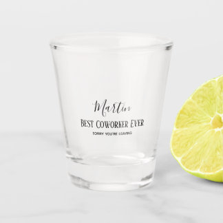 Verre A Shot Boss Coworker quittant AJOUTER Devis Drôle, Person