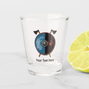 Verre A Shot Bouclier et haches Viking