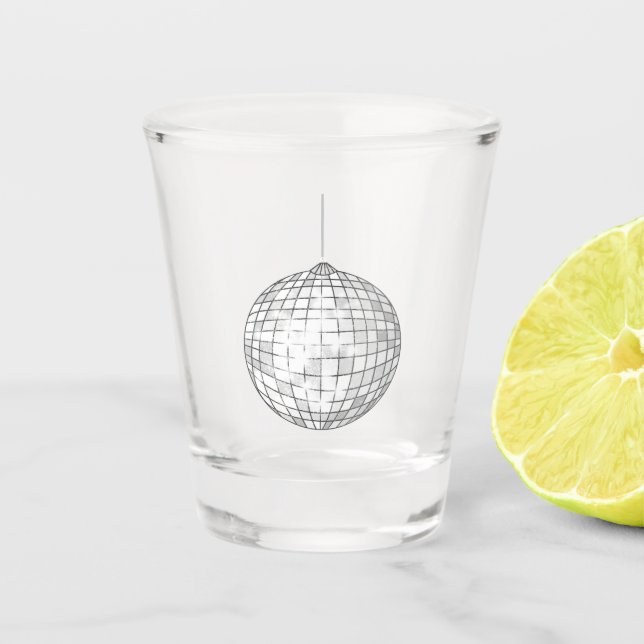 Verre à shot Boule de Disco Argentée (Devant)