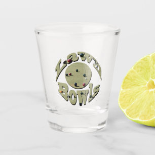 Verre A Shot Boules de pelouse circulaires Nom Conception,
