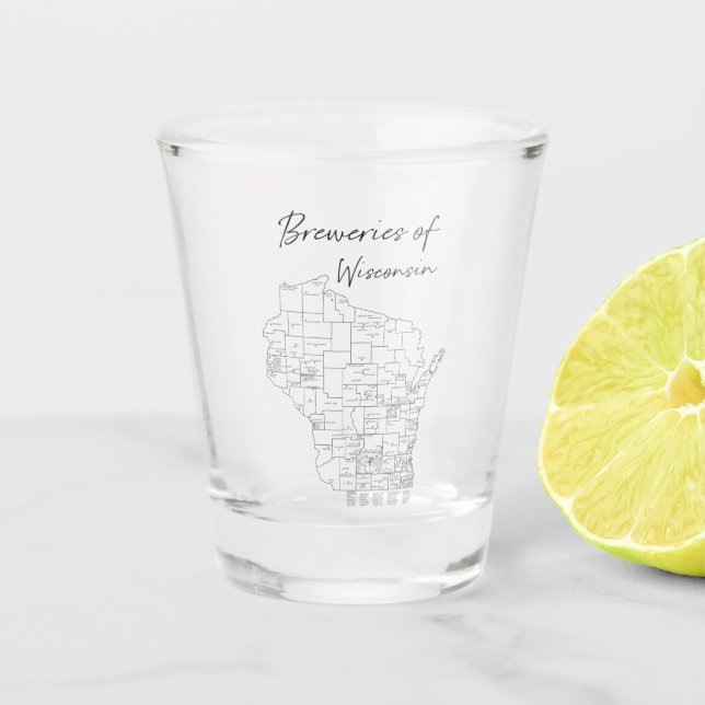 Verre A Shot Brasserie du Wisconsin (Devant)