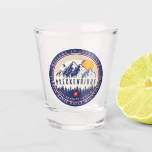 Verre A Shot Breckenridge Colorado Drapeau Montagne Ski Souveni