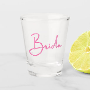Verre A Shot Bride rose chaude