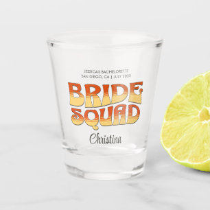 Verre A Shot Bridesmaid de l'équipe de mariée de la Bachelorett