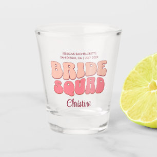 Verre A Shot Bridesmaid de l'équipe de mariée de la Bachelorett