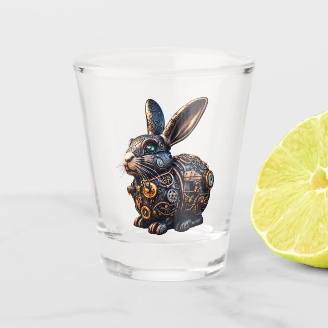 Verre A Shot Bunny de Pâques Steampunk (Devant)