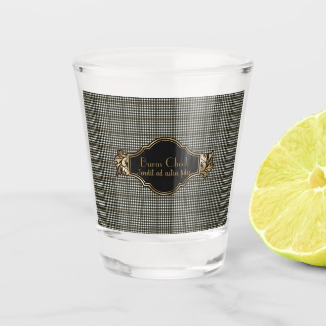 Verre A Shot Burns Clan Original Scottish Tartan (Devant)