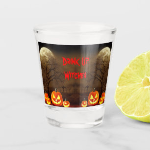 Verre A Shot Buvez jusqu'à la dernière goutte Sorcières Hallowe