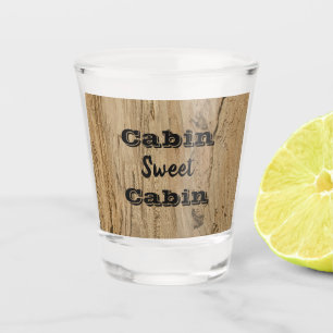 Verre A Shot Cabine Sweet Cabine Woodgrain Photo Rustique Natur