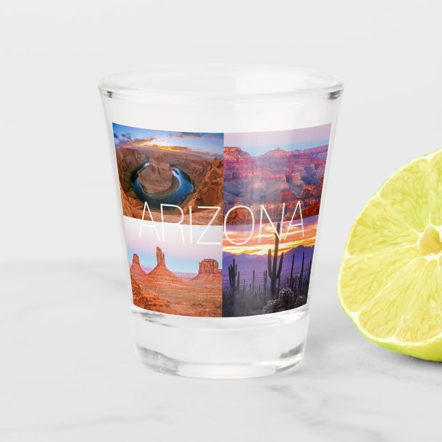 Verre A Shot Cactus Red Rock Sunset Nature Paysages Arizona (Devant)