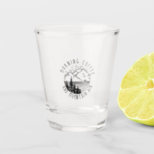 Verre A Shot Cadeau de campeur Café du matin et air de montag