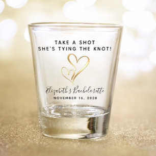 Verre A Shot Cadeau de Fête de Fiançailles Bachelorette Take A