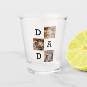 Verre A Shot Cadeau de fête du père pour papa - collage photo