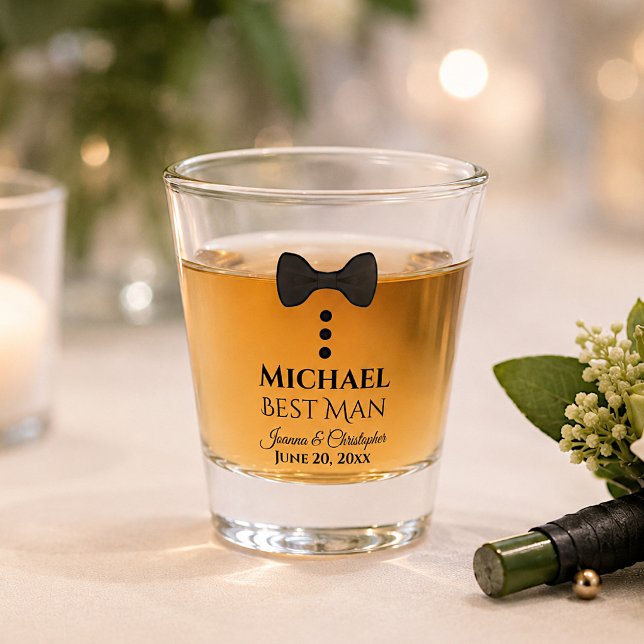 Verre A Shot Cadeau de mariage pour témoin de mariage en smokin (Créateur téléchargé)
