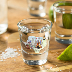 Verre A Shot Cadeau de weekend de Bachelorette Austin, Texas