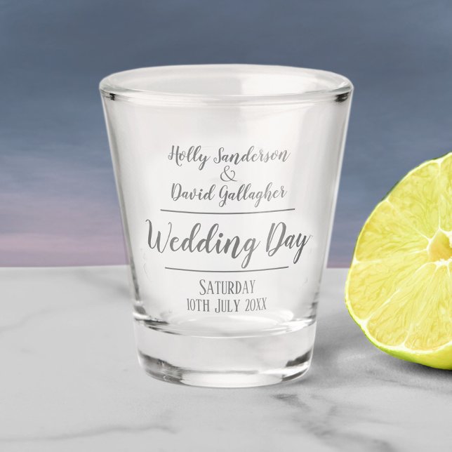 Verre A Shot Cadeau du jour de mariage pour les invités (Créateur téléchargé)