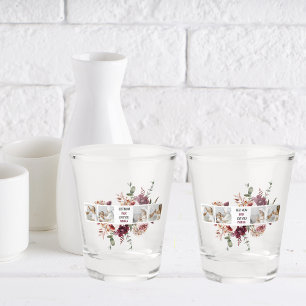 Verre A Shot Cadeau photo de collage moderne Fleurs de photos B