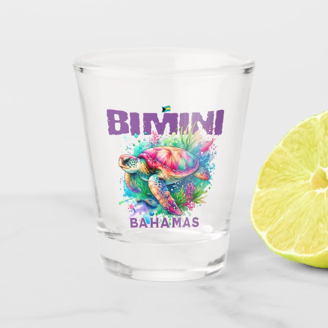 Verre A Shot Cadeau souvenir Bahamas : Bimini Bahamas Sea Turtl (Devant)