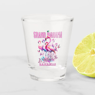 Verre A Shot Cadeau souvenir Bahamas : Grand Bahama Flamant ros