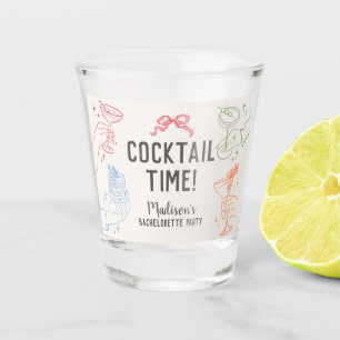Verre A Shot Cadeaux de Fête de Fiançailles Rétro Colorés pour 