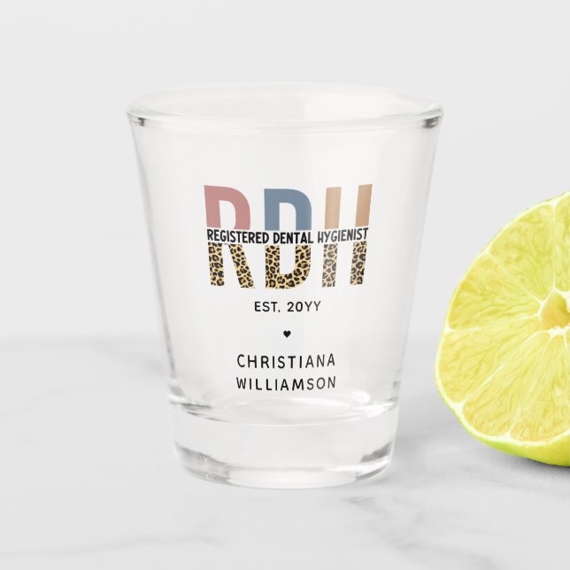 Verre A Shot Cadeaux d'hygiéniste dentaire enregistrés sur mesu (Devant)