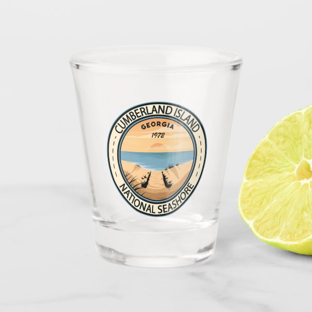 Verre A Shot Cale nationale de l'île Cumberland Bade de Géorgie (Devant)