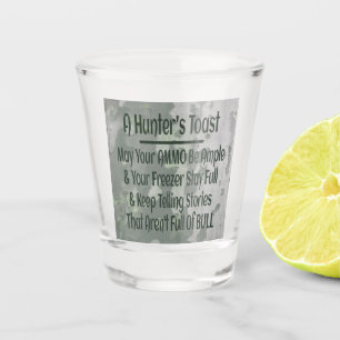 Verre A Shot Camouflage vert amusant pour les toasts de chasseu
