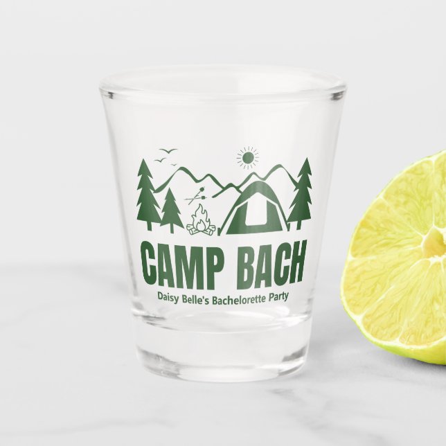 Verre A Shot Camp Bachelorette Verte Vitre (Devant)