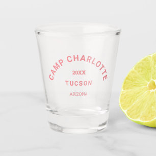 Verre A Shot Camp Thème Bachelorette Cimetière Rose