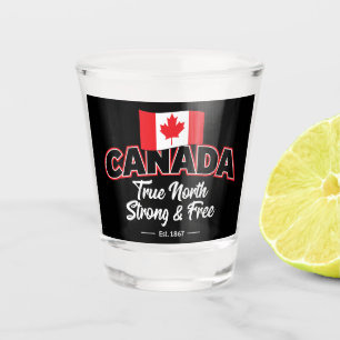 Verre A Shot "Canada True North Strong & Free East. 1867"