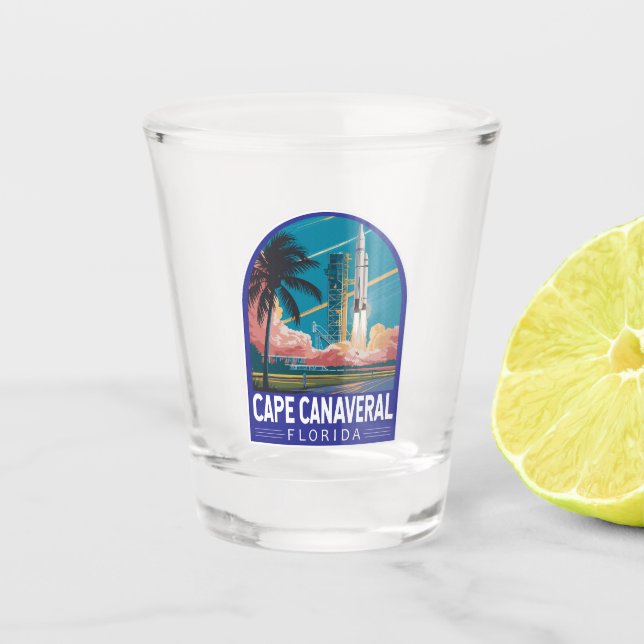 Verre A Shot Cape Canaveral Florida Illustration Art de Voyage (Devant)