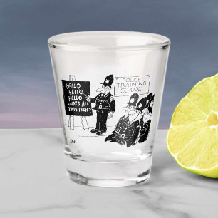 Verre A Shot Caricature de l'école de police