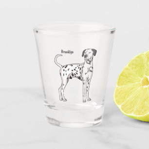 Verre A Shot Caricature pour chien dalmate