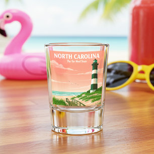 Verre A Shot Caroline du Nord vintage
