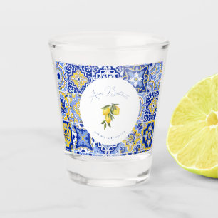 Verre A Shot Carrelage Bleu Méditerranéen & Citrus Bachelorette
