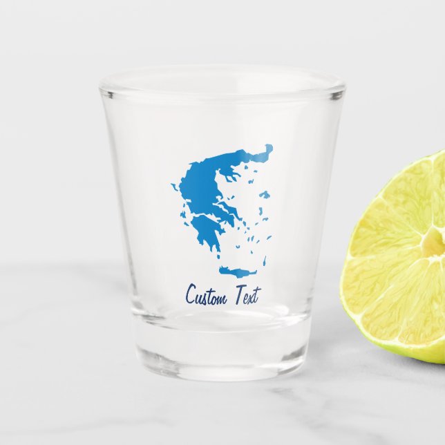 Verre A Shot Carte de la Grèce (Devant)