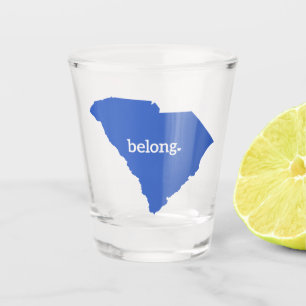 Verre A Shot Carte de l'état du Belong de Caroline du Sud