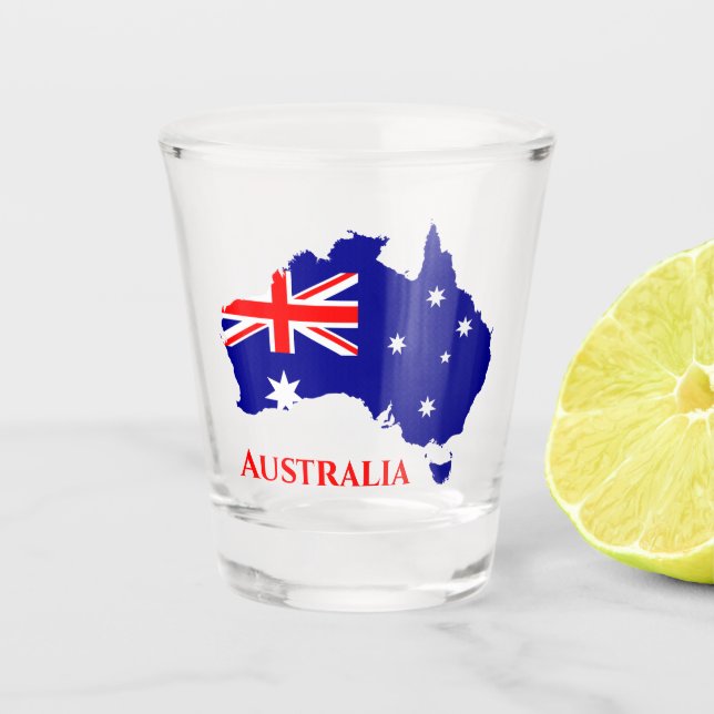 Verre A Shot Carte du drapeau australien (Devant)
