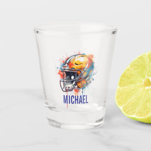 Verre A Shot Casque de football de motivation inspirante nom