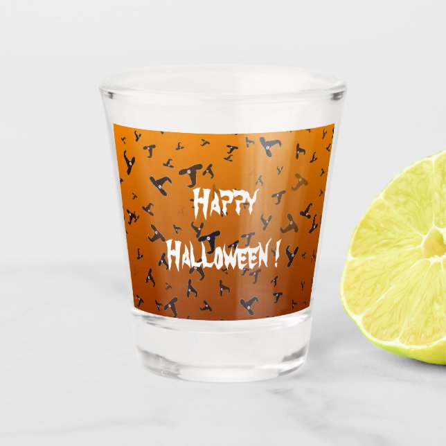 Verre A Shot Casquettes de sorcières d'Halloween (Devant)