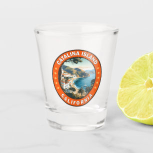 Verre A Shot Catalina Island California Travel Art Badge