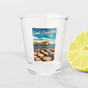 Verre A Shot Causeway du géant Vintage voyage Irlande du Nord