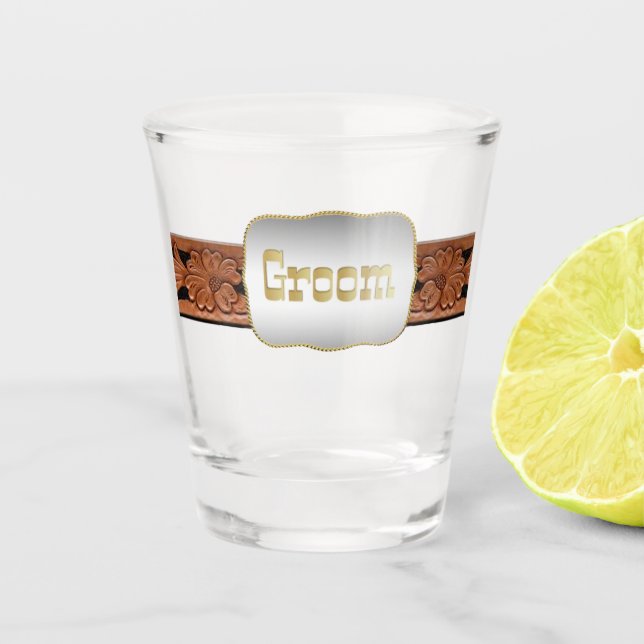 Verre A Shot Ceinture Mariage Occidentale Et Boucle De Ceinture (Devant)