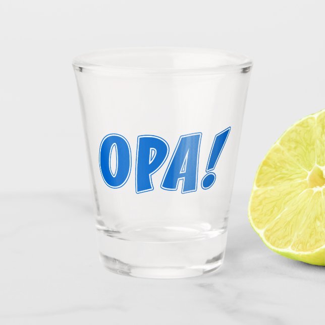 Verre A Shot Célébration de Grec d'Opa (Devant)