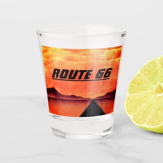 Verre A Shot Célèbre Route 66 (Devant)