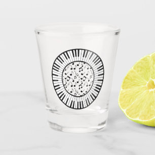 Verre A Shot Cercle de touches de piano Design
