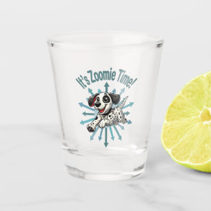 Verre A Shot C'est l'heure des Zoomies Dalmatien