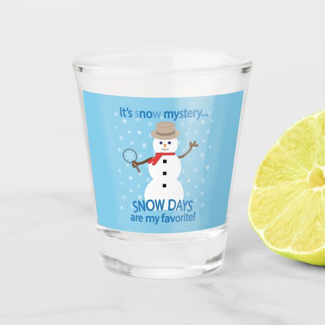 Verre A Shot C'est NOw Mystery Detective Snowman Blue (Devant)