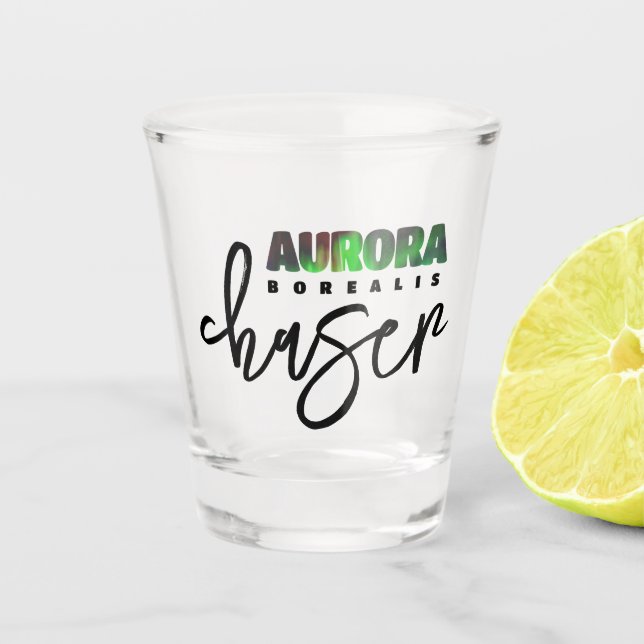 Verre A Shot Chaser Aurora Borealis (aurores boréales) (Devant)